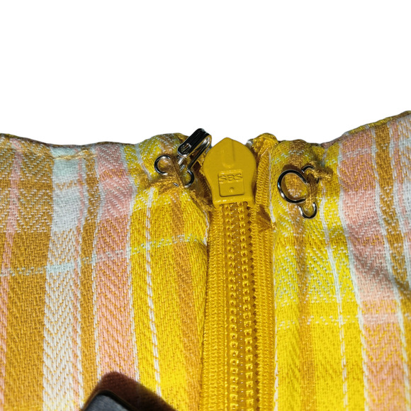 Lulus Skirt Womens Large Multi Plaid Orange Academia Anime School Girl Uwu NEW - Picture 9 of 12